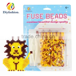 Diyfashion 5mm Hama Perler Fuse Beads Lion Set With Puzzle Iron Paper and Twezzer Hama Beads Toys for Kids 18099 thumbnail-1