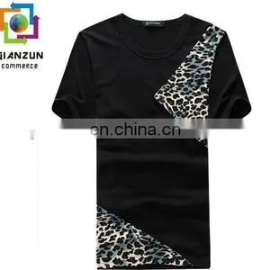 Male Short-sleeve Tshirts Printing Leopard O-neck Tight Plain T Shirt thumbnail-1