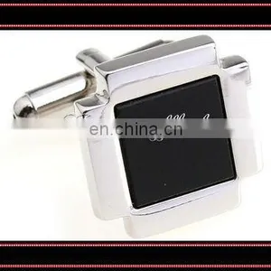 Fashion Black Stone Custom Made Cufflinks thumbnail-1