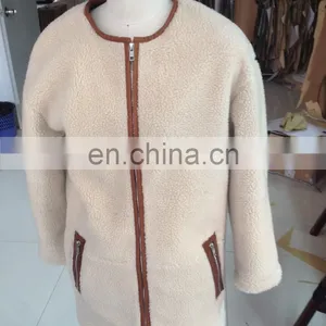 2015 Ladies Fake Fur and Fake Suede Bonding Jacket thumbnail-1