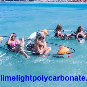 Clear Polycarbonate Kayak With Outrigger Balance System, Transparent Kayak, Clear Kayak, Transparent Canoe, Clear Canoe thumbnail-3