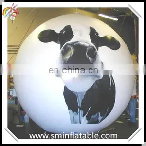 Commercial Inflatable Helium Sphere, Inflatable Sky Floating Cow Helium Animal Balloon for Advertising thumbnail-1
