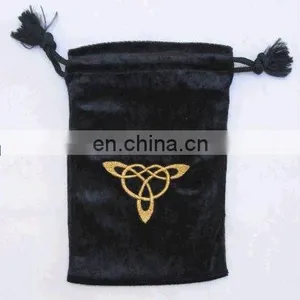 Black Velvet Pouch Bags thumbnail-1