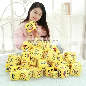 Emoji Smiley Emoticon Yellow Funny Expression Plush Dice Car Ornaments Pendant Soft Toy thumbnail-2