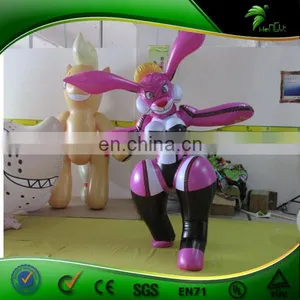 Customized Hongyi Inflatable Fox Suit , Hot Sale Sexy Animal Pink Costume thumbnail-1