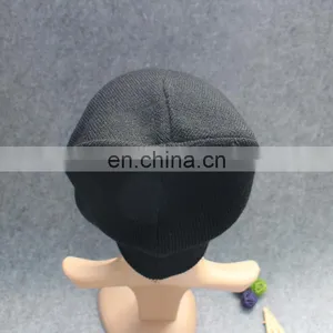 Men Winter Hats Knitting Black Beanie Hat thumbnail-6