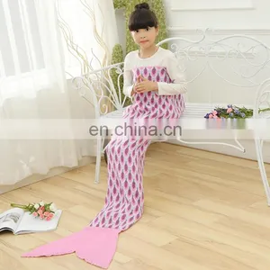 Fashion Home Blanket Kid's Warm Mermaid Tail Blanket thumbnail-3