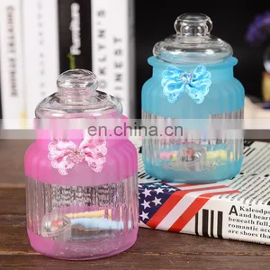 Led Light Glass Bottle With Secret Paper Note Bow Knot Colored Wishing Bottle With Charms Lucky Glass Bottle Cork thumbnail-5