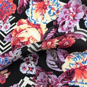 China Wholesale New Fashion Custom Digital Printed Bulk Polyester Fabric For Dress thumbnail-2