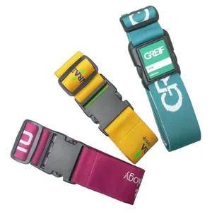 Adjustable Travel Luggage Strap Sublimation Custom Design Lock Belt Manufacturers thumbnail-1