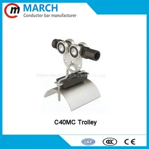 China Factory Supply Festoon C-track Cable Trolley C40 C63 I-BEAM thumbnail-1