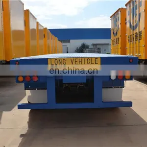 CIMC Stock Flatbed Semi Trailer 3 Axle 40 Tons Container Trailer thumbnail-2