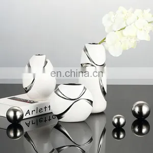 Unique Ball Shape Glazed Ceramic Table Home Decor Flower Vases Custom Crafts for Wedding Decoration thumbnail-6