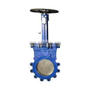 DN100 Ductile Cast Iron Pneumatic Knife Gate Valve PN10 thumbnail-5