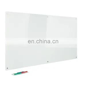 Frameless Glass Whiteboard in Various Sizes and Colours With Whiteboard Magnetic Eraser thumbnail-4