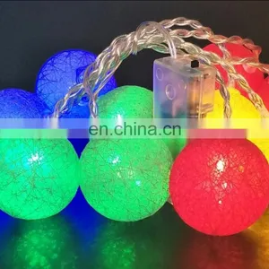 2019 Hot Sale Garden Decorative 20L LED Cotton Ball String Lamps Led Decorative Lights thumbnail-1