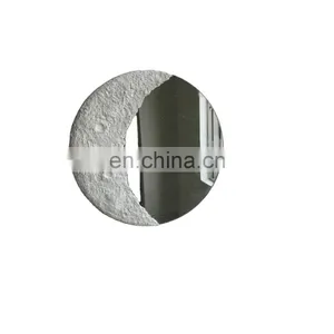 Handmade Gypsum Cement Sand Half Moon Mirror Set For Home Wall Hanging Mirror thumbnail-1