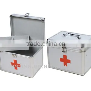 Professional Aluminum Frist Aid Tool Box With Tray and Handle thumbnail-1