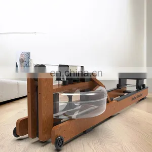 TEZEWA High Quality Wooden Water Rower Customized Logo Water Rowing Wooden Wood thumbnail-1