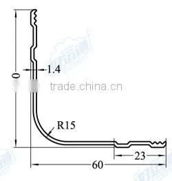 05122 Aluminum Section Corner Protectors / Protecting Corner of Truck Parts / Aluminum Profile for Van Truck Body thumbnail-2