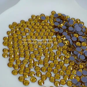 Hot Fix Flat Back Glass Crystal Rhinestones Aqumarine Ss4-ss30 thumbnail-4