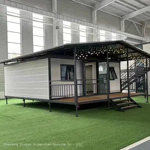 Portable Prefabricated Full Bathroom Tiny Expandable Container House 20 ft 20ft Blue 30ft 3 Bedroom With Porch India Australia thumbnail-2