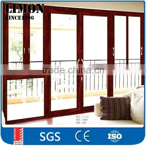 Aluminum Double Sided Sliding Door With Tempered Glass for Balcony thumbnail-1