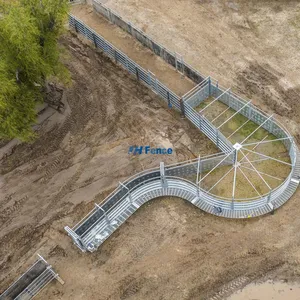Portable Hot Dip Galvanized Steel Livestock Cattle Sheep Panels Safety Fencing Horse Yard 6ft Folding Eco-Friendly Powder thumbnail-1