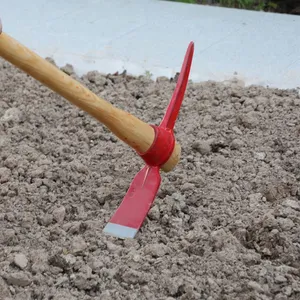 High Strength Rail Steel Pickaxe Mattock With Wooden Handle Mining Digging Tool Agricultural Equipment Supplier thumbnail-5