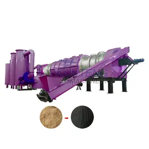 Wheat Waste Palm Waste Continuous Carbonization Furnace Biomass Charcoal Making Machine thumbnail-1