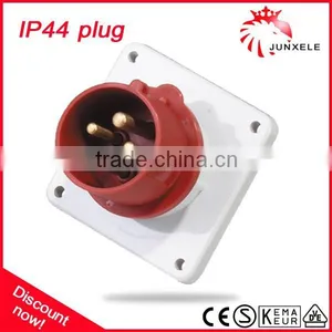 IP44 400V 16A Panel Mounted Plug thumbnail-1