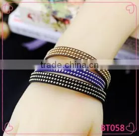 Wholesale Latest Design Fashion Leather Diamond Bracelet,bracelet Jewelry thumbnail-1