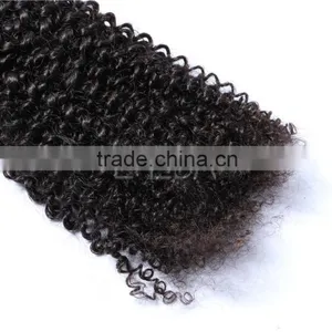 4A Grade Mongolian Afro Kinky Curly Human Hair Weave, Tight Kinky Curly Weave thumbnail-3