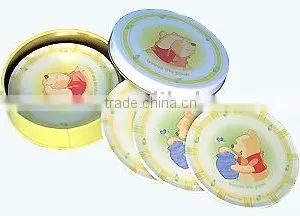 Cartoon Design Coffee Cup Pad Tin Coaster thumbnail-1