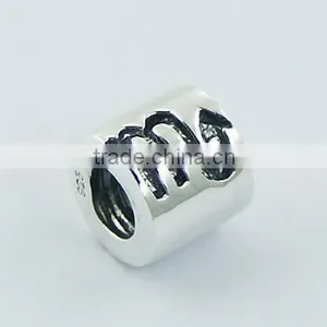 Zodiac 925 Sterling Silver Bead Scorpio Symbol thumbnail-1