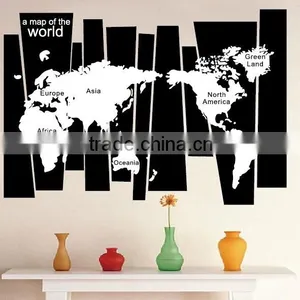 ALFOREVER Vinyl Black Wallmap Decals,vinyl Wallmap Sticker thumbnail-4