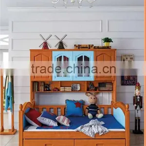 Hot Sale Bedroom Furniture Solid Wood Kids Bunk Bed K2201-2203 thumbnail-4