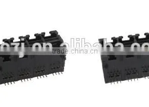 Unshielded Double Row 2*Nport RJ45 Network Connector thumbnail-1