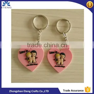 Personalized Heart Shaped Rubber Keychain for Promotion Item Supplier's Choice thumbnail-1