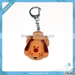 Custom Dog Shape Keychain ,Light up PVC Dog Keychain ,Plastic Led Dog Keychain thumbnail-1