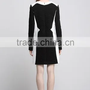 Black and White Party Dress Cocktail Dress thumbnail-5