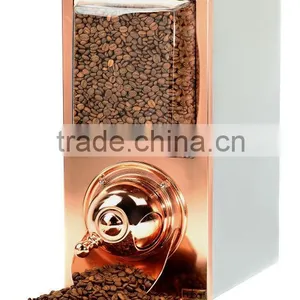 Golden Coffee Bean Dispenser/Aesthetic Coffee Silos/Best Coffee Bean Dispensers/Bulk Coffee Display Box/Coffee Bean Dosage Silos thumbnail-3