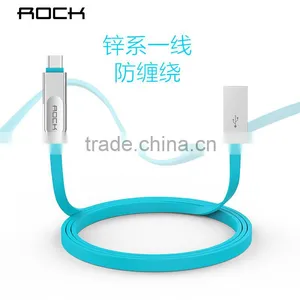 ROCK Cobblestone Type c 2in1 Cable 1m Typec and Micro USB Mutifunction Metal TPE Fast Sync Cable thumbnail-5