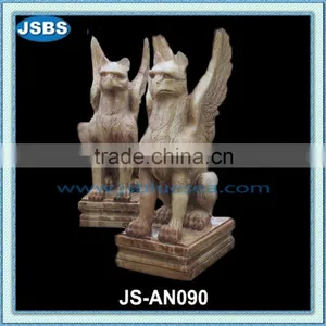 Outdoor Decorative Antique Marble Griffin Statue thumbnail-1