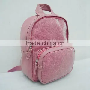 The Lovely Pink PU Leather Casual Backpack, Women Outdoor Sports Day Backpack thumbnail-2