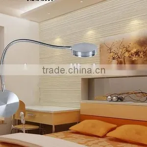 Bedroom Wall Lights Flexible Led Bedside Wall Lamp Black Aluminum Light Painting Lamp Bedside Lamp Hotel thumbnail-2