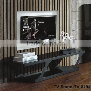 Unique Black Tempered Glass Top TV Stand(TV-819#) thumbnail-1
