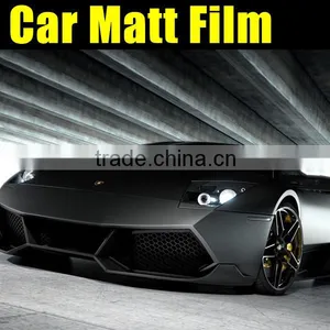 Hot Selling Matt Black Vinyl With Good Flexible for Car Body Decoration, Matt Black Car Sticker 1.52*30meter Each Roll thumbnail-5