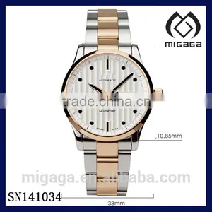 Two Tone Gold and Silver Pvd Plating Auto Wristwatch for Men thumbnail-1