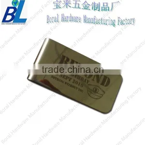Nickel Plated Die Cutted Money Clips With Custom Logo thumbnail-1